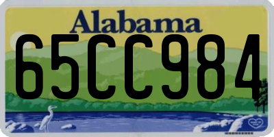 AL license plate 65CC984