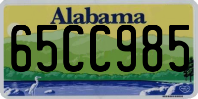 AL license plate 65CC985