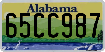 AL license plate 65CC987