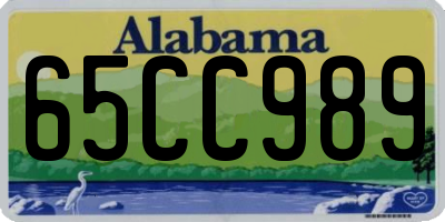 AL license plate 65CC989