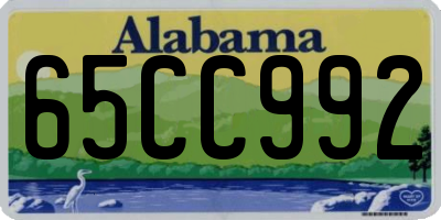 AL license plate 65CC992