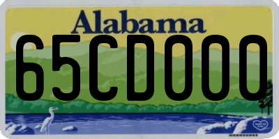 AL license plate 65CD000