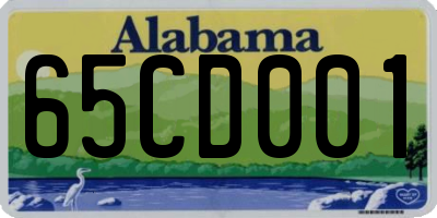 AL license plate 65CD001