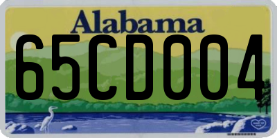 AL license plate 65CD004