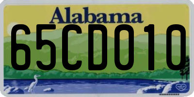 AL license plate 65CD010