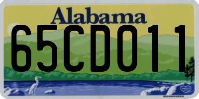 AL license plate 65CD011