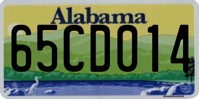 AL license plate 65CD014