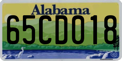 AL license plate 65CD018