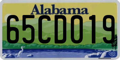 AL license plate 65CD019