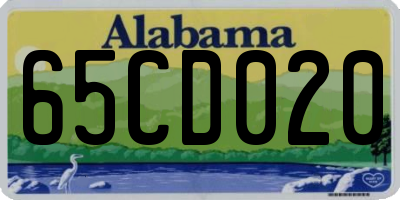 AL license plate 65CD020