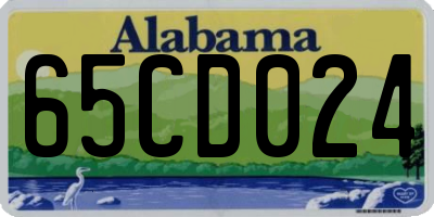 AL license plate 65CD024