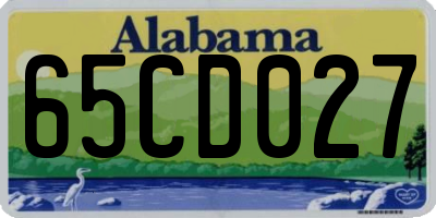 AL license plate 65CD027