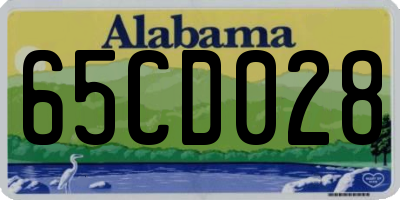AL license plate 65CD028