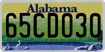 AL license plate 65CD030