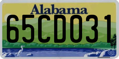 AL license plate 65CD031
