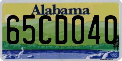 AL license plate 65CD040