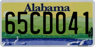 AL license plate 65CD041