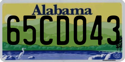 AL license plate 65CD043