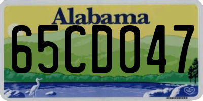 AL license plate 65CD047