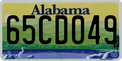 AL license plate 65CD049