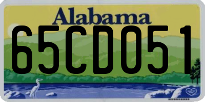 AL license plate 65CD051
