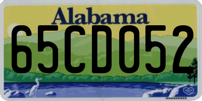 AL license plate 65CD052