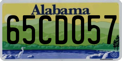 AL license plate 65CD057