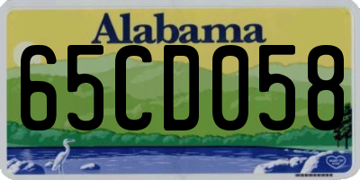 AL license plate 65CD058