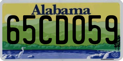 AL license plate 65CD059