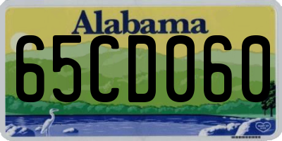 AL license plate 65CD060