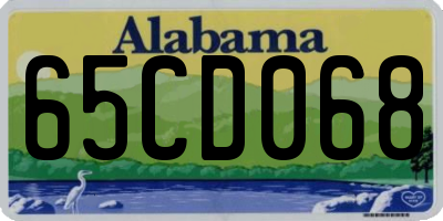 AL license plate 65CD068