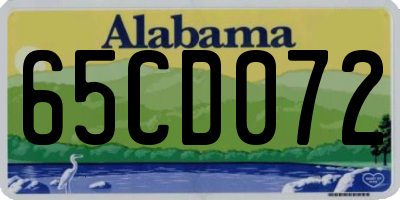 AL license plate 65CD072