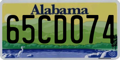 AL license plate 65CD074