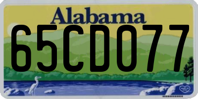 AL license plate 65CD077