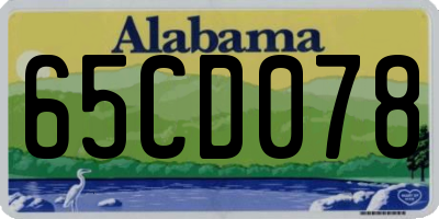 AL license plate 65CD078