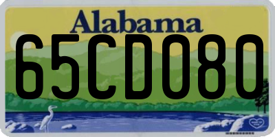 AL license plate 65CD080