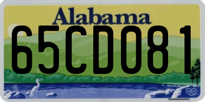 AL license plate 65CD081