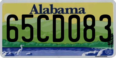 AL license plate 65CD083