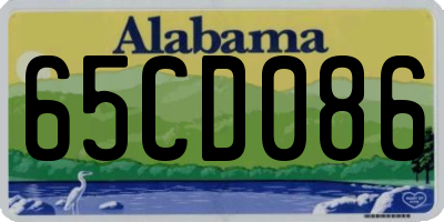 AL license plate 65CD086