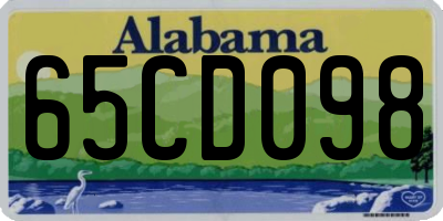 AL license plate 65CD098