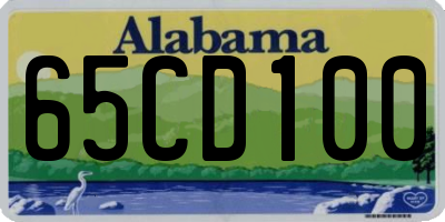 AL license plate 65CD100