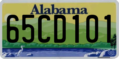AL license plate 65CD101