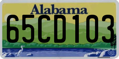 AL license plate 65CD103