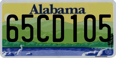 AL license plate 65CD105