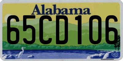 AL license plate 65CD106