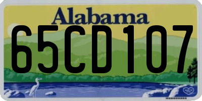AL license plate 65CD107