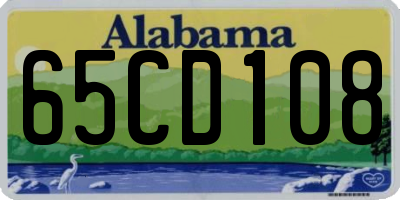 AL license plate 65CD108
