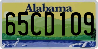 AL license plate 65CD109