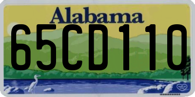 AL license plate 65CD110