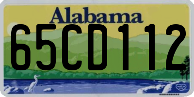 AL license plate 65CD112
